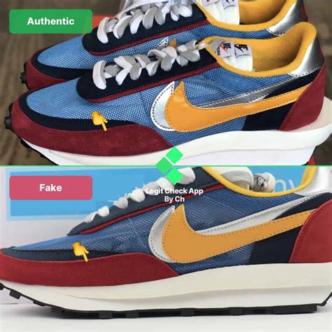 nike sacai blazer real vs fake|How to Spot a Fake Sacai x Nike LDWaffle “Summit White”.